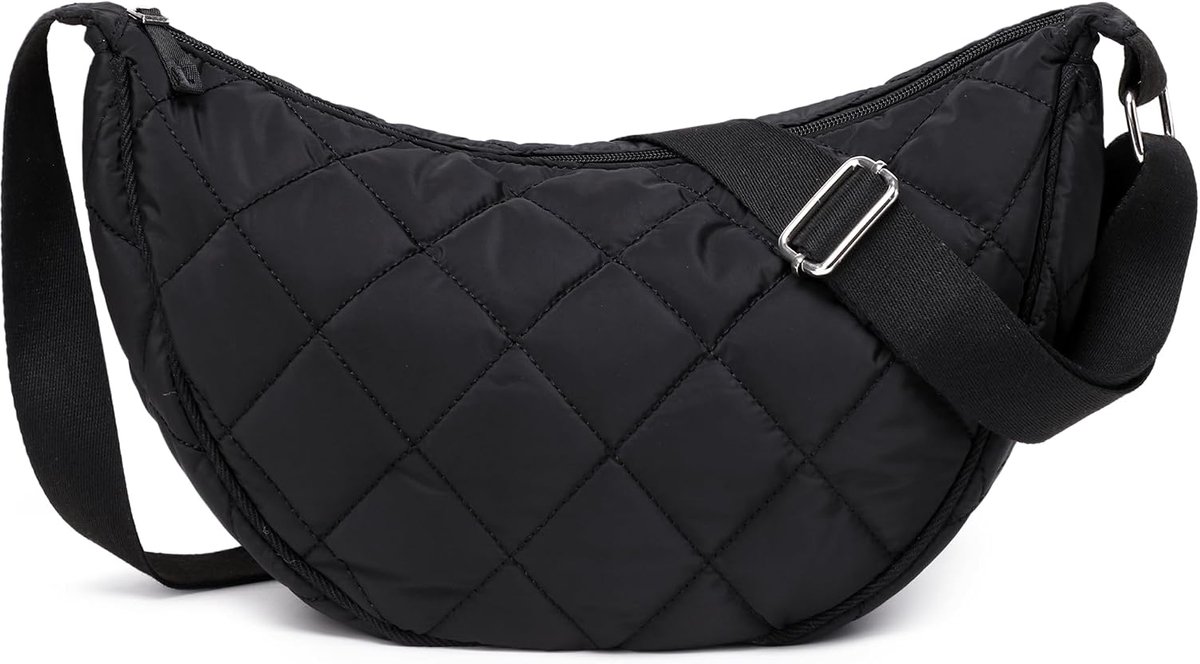Crossbody tas dames - grote schoudertas - nylon gevoerd - lichtgewicht buffer - perfect voor dagelijks gebruik - ShopVlot