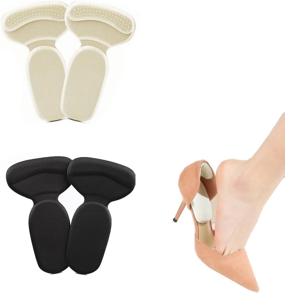 Hielpads voor te grote schoenen - zelfhechtend - anti-slip en blaarbescherming - comfort voor elke stap - ShopVlot