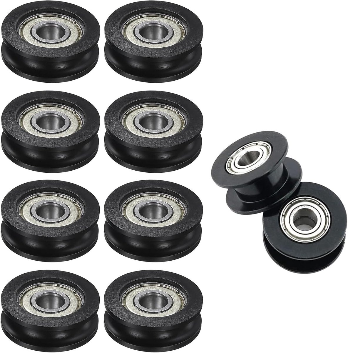 U-groefriemschijven 23,5 x 6,8 x 5 mm - POM met roestvrijstalen kogellagers - geluidsarm - ideaal voor schuifdeuren - ShopVlot