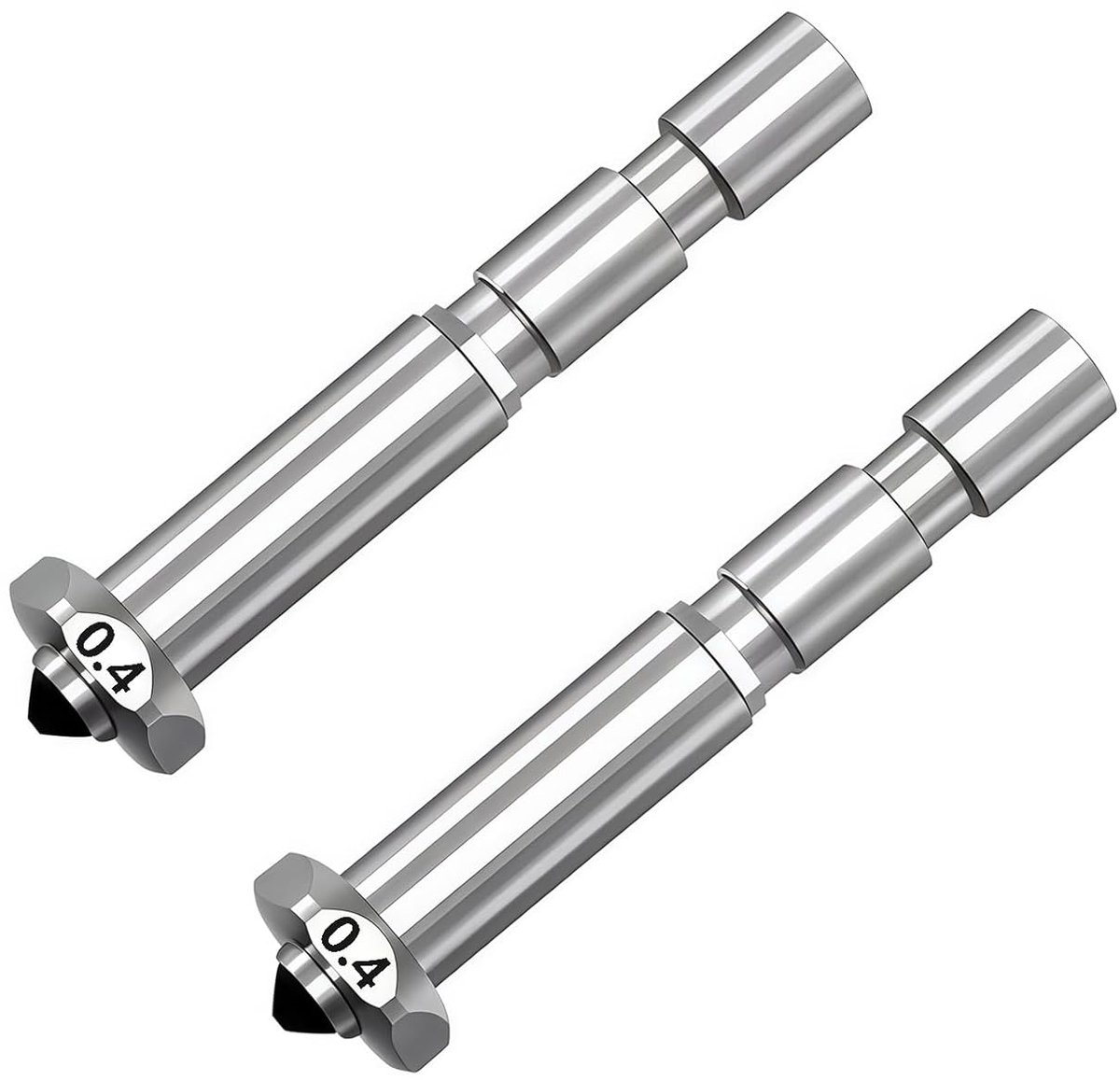 3D printer nozzle 0.4 mm - gehard staal - hoge doorstroming - verhoogt prestaties van Kobra 3 Max - ShopVlot