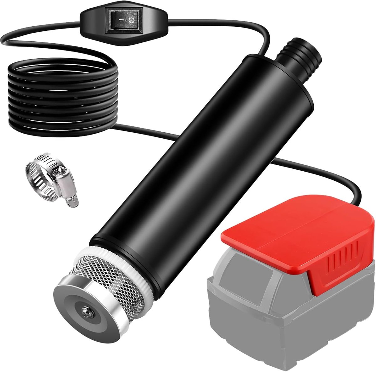 Waterpomp 18 V accu - draagbare dompelpomp - 4,14 m verlengkabel - ideaal voor tuinirrigatie - ShopVlot