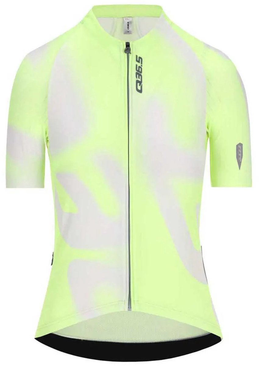 Q36.5 Gregarius Pro Big Logo Korte Mouw Wielertrui Geel L Vrouw