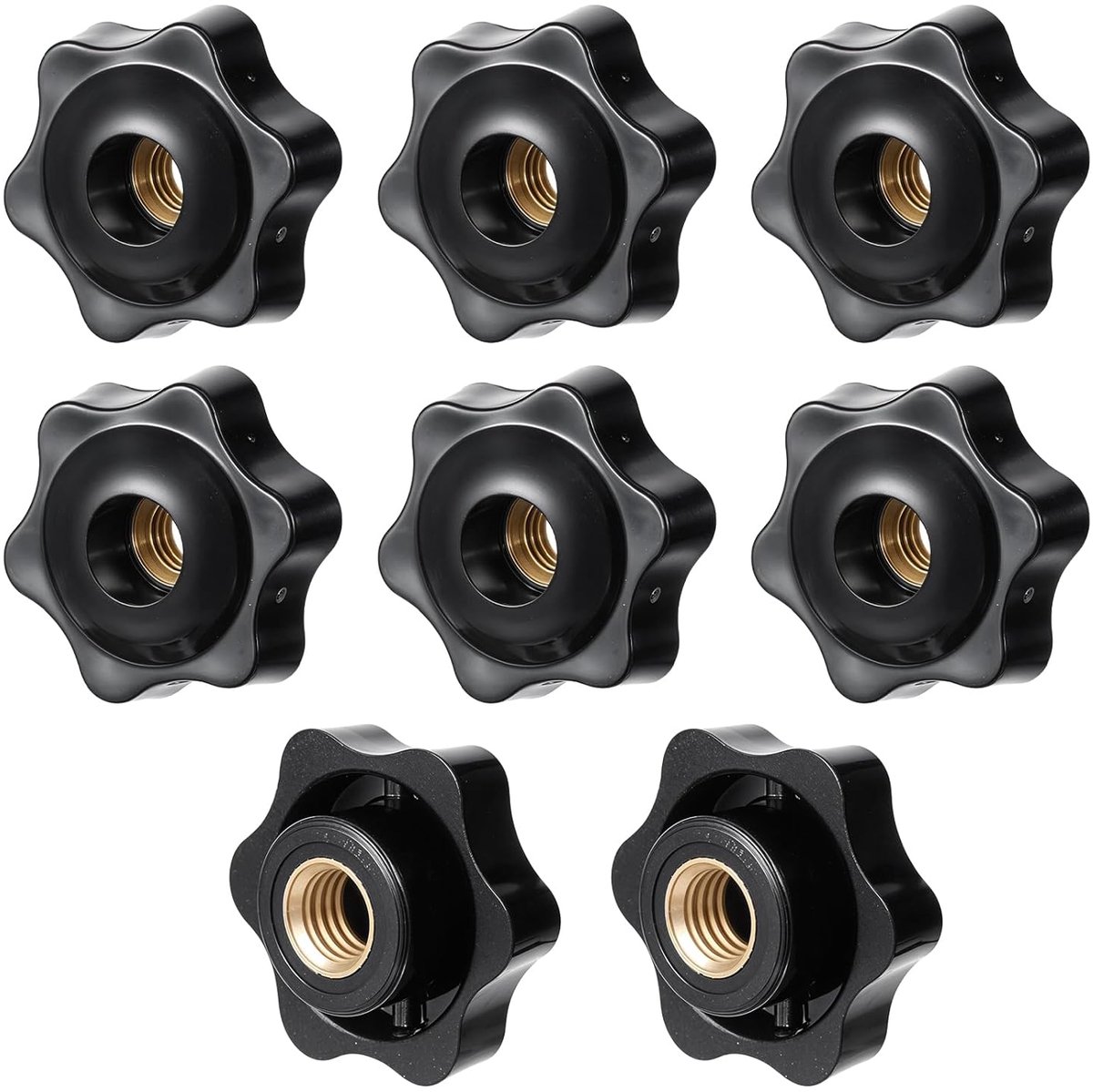 Star Grip Moeren M8 - Zwarte Stervormige Kop - Knop met Vrouwelijk Draad - Ideaal voor Meerdere Toepassingen - ShopVlot