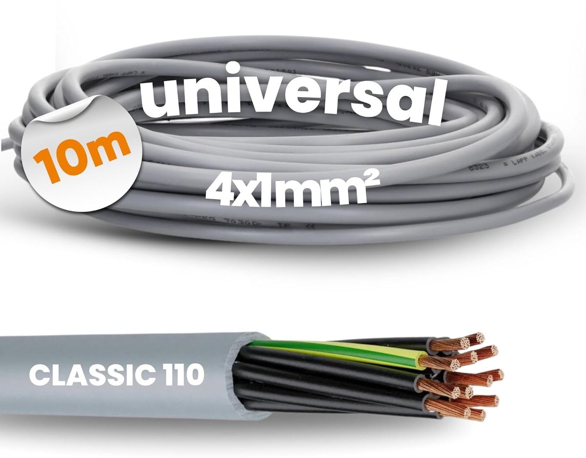 Ölflex Classic 110 besturingskabel 4G1.0 mm² - PVC kabel - olie- en vlamwerend - geschikt voor gereedschap - ShopVlot