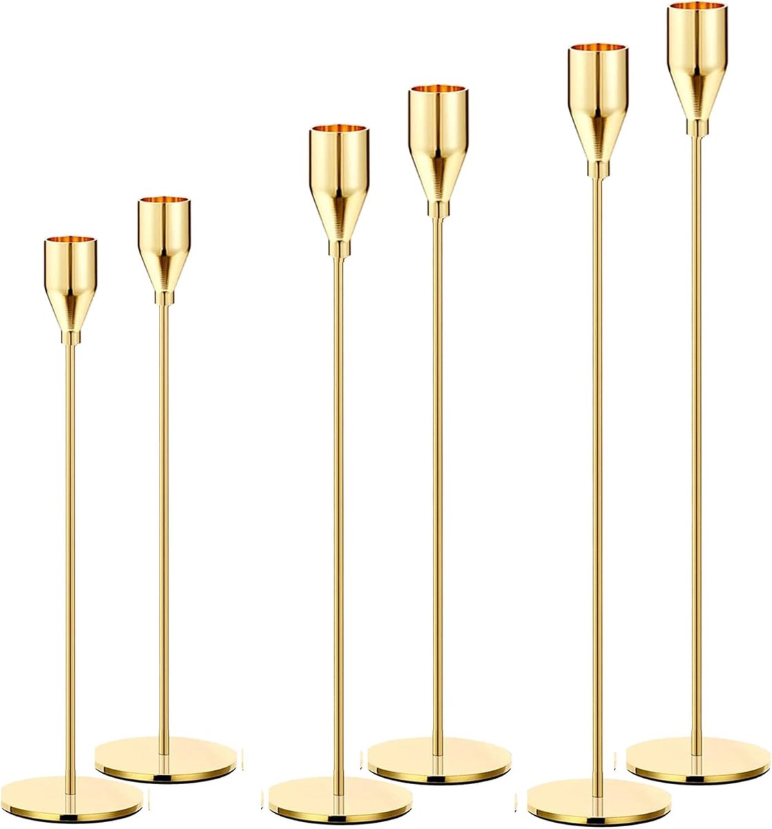 Cadeauhouder set van 6 - Gouden kaarsenhouders - Stijlvol design - Creëer een sfeervolle ambiance - ShopVlot