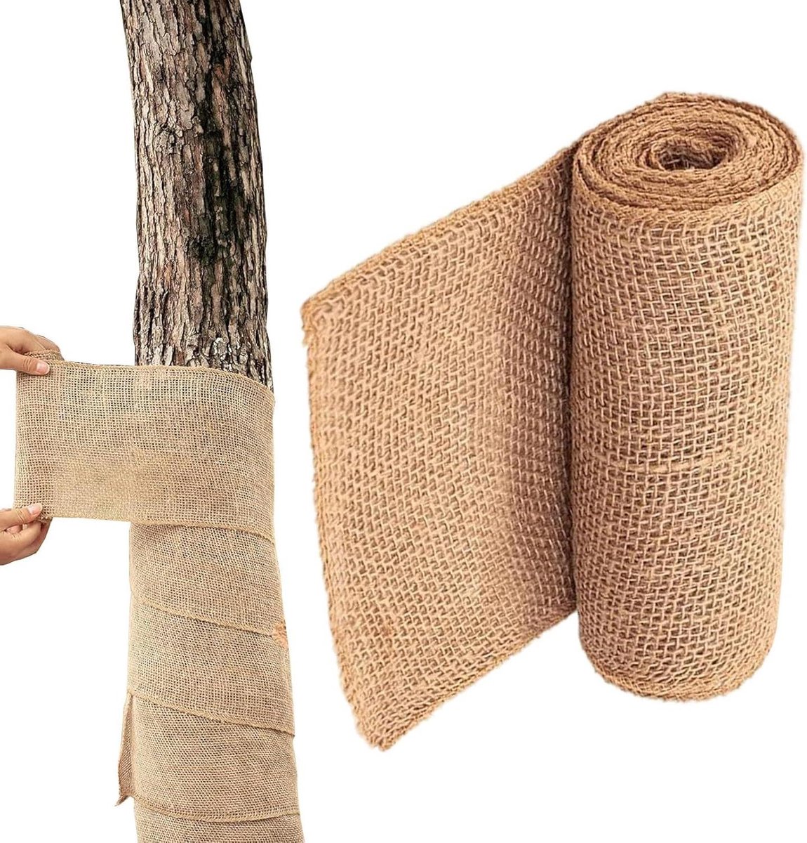 Boomwrap Jute - Boombeschermer Schors - Planten Beschermen - Natuurlijk Ademend Materiaal - Diverse Maten - Bruin