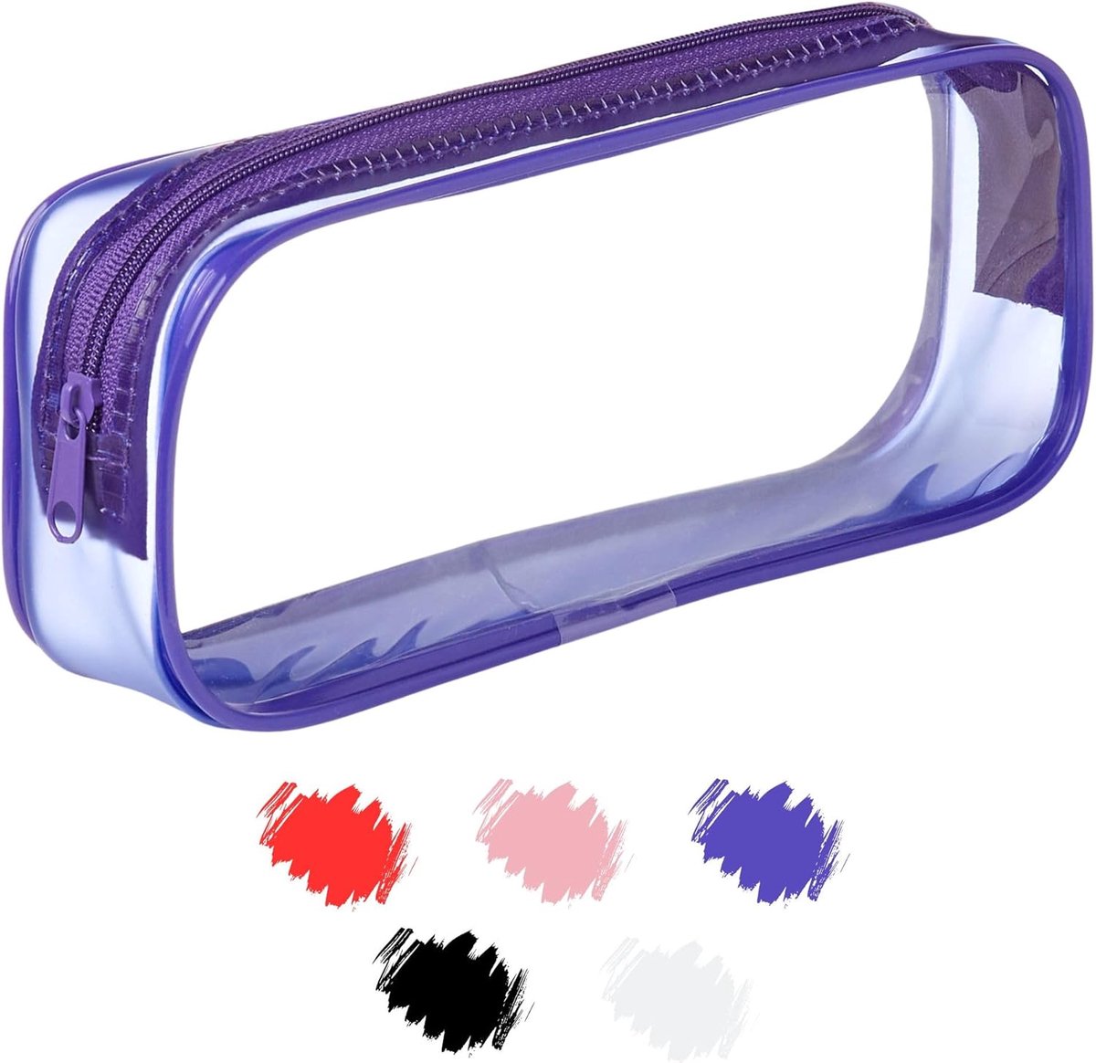 Pencil case transparant - hoogwaardig PVC - waterdicht - ideaal voor studenten - SnelShoppen