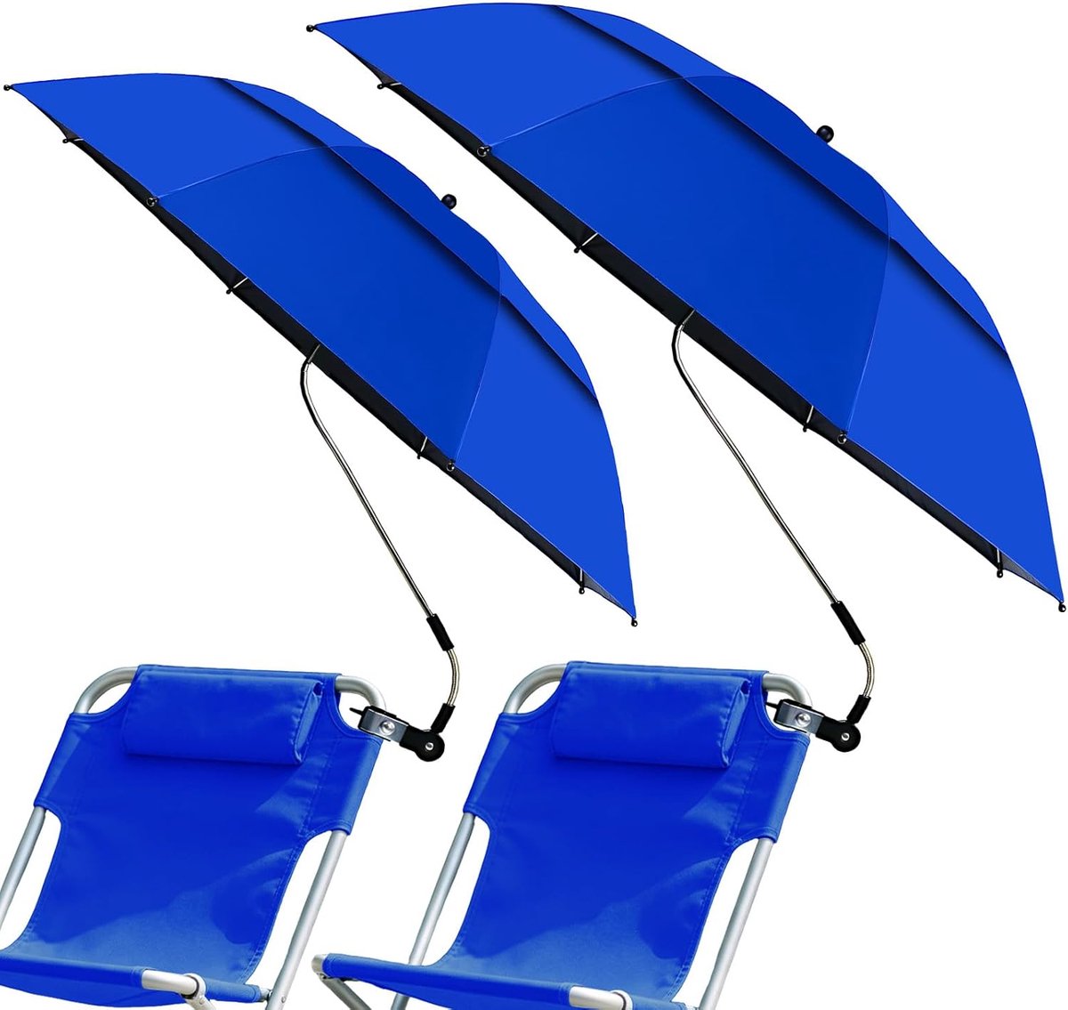 Stoelenparasol 1,2m - Universele klem - 360° verstelbaar - Ideaal voor strand en terras - SnelShoppen