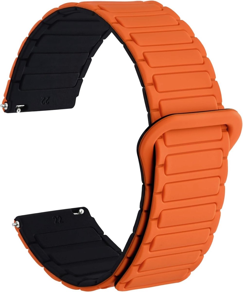 Horloge band 20mm 22mm - Siliconen - Magnetisch - Snelle bevestiging - SnelShoppen