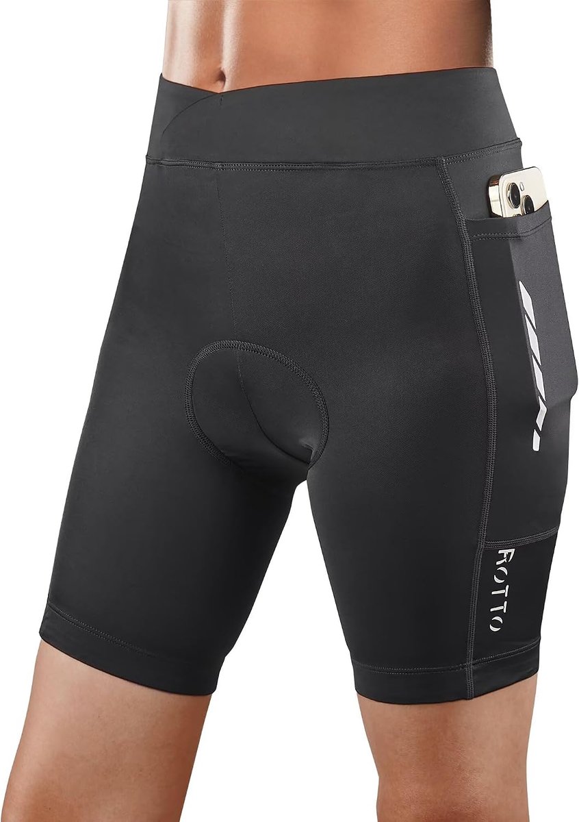 Fietsshorts dames met spons en gel padding - met zakken - voor weg- en mountainbiking - SnelShoppen