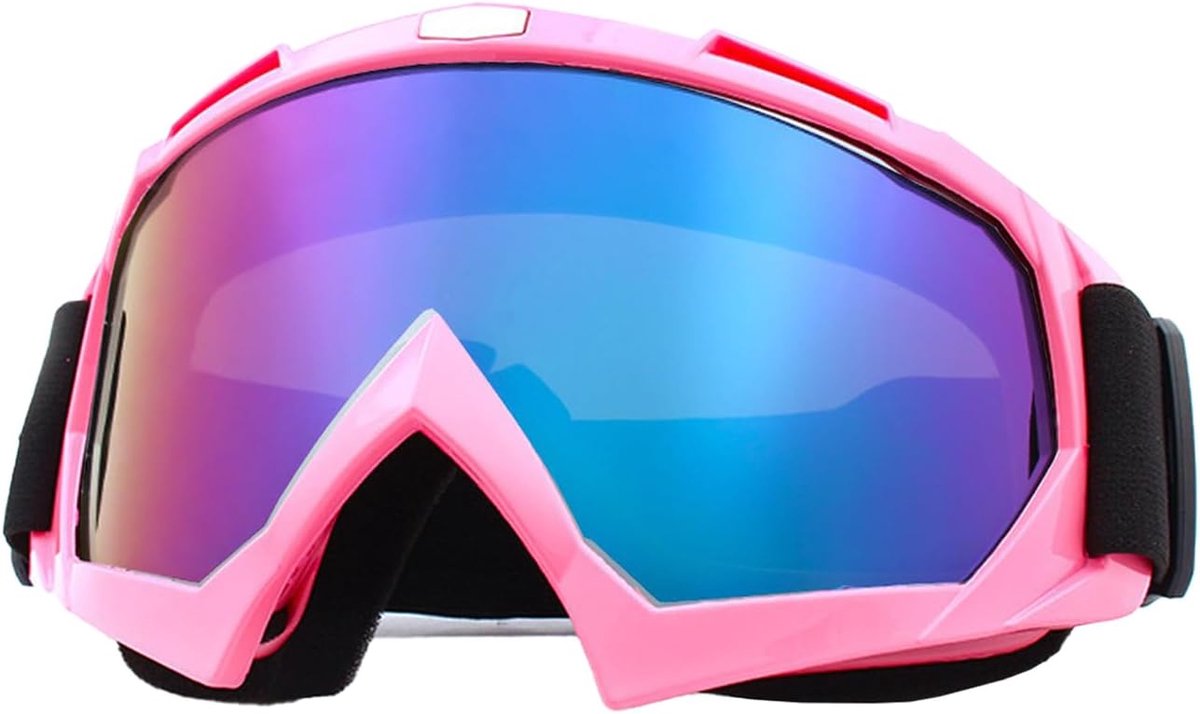 Ski goggles vrouwen roze - kleurrijke lens - comfortabele pasvorm - ideaal voor wintersport - SnelShoppen