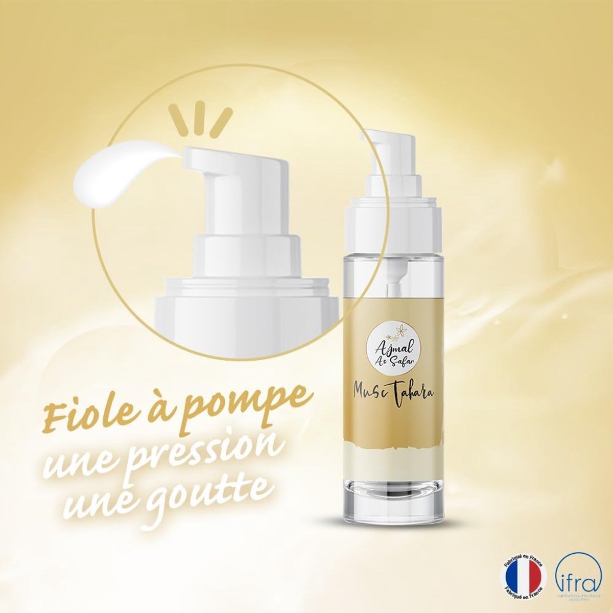 Musc Tahara Blanc 5ml - Pochon en velours - Natuurlijk en verfrissend - 48 uur langdurige geur - ShopVlot
