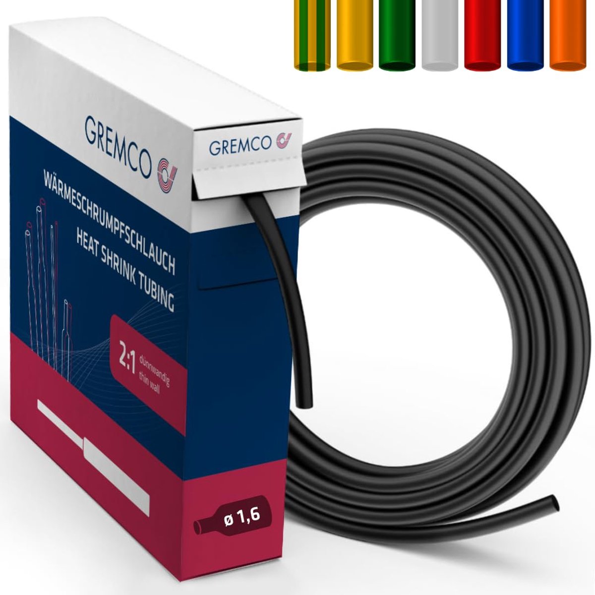 Krimpkous 1.6mm x 10m - Dunwandige krimpkous - Waterdicht en vlamvertragend - Ideaal voor kabelisolatie - ShopVlot