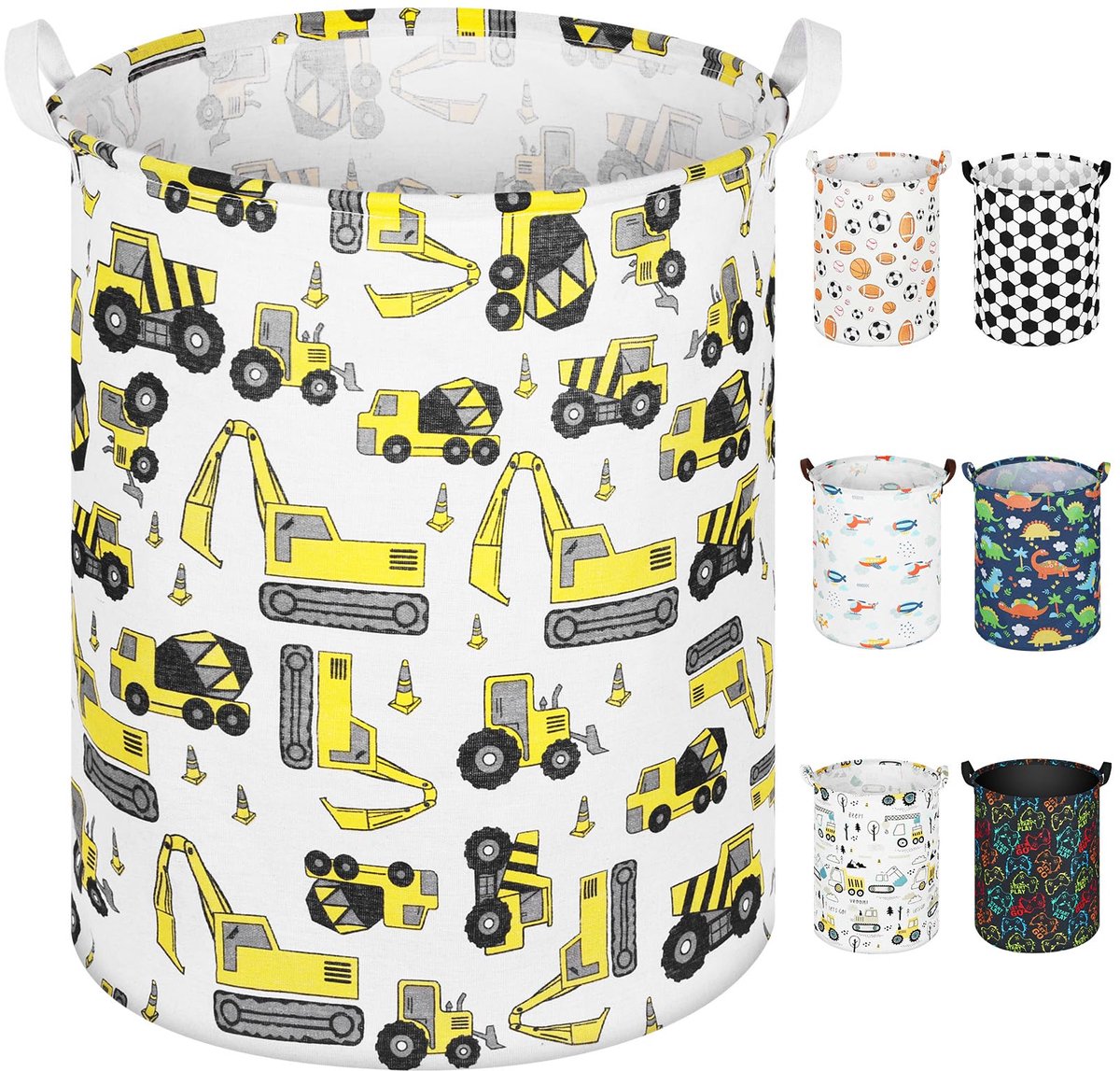Speelgoedopbergmand 40 cm - Ronde Opvouwbare Mand - Waterdicht met Handgrepen - Ideaal voor Kinderkamers - ShopVlot