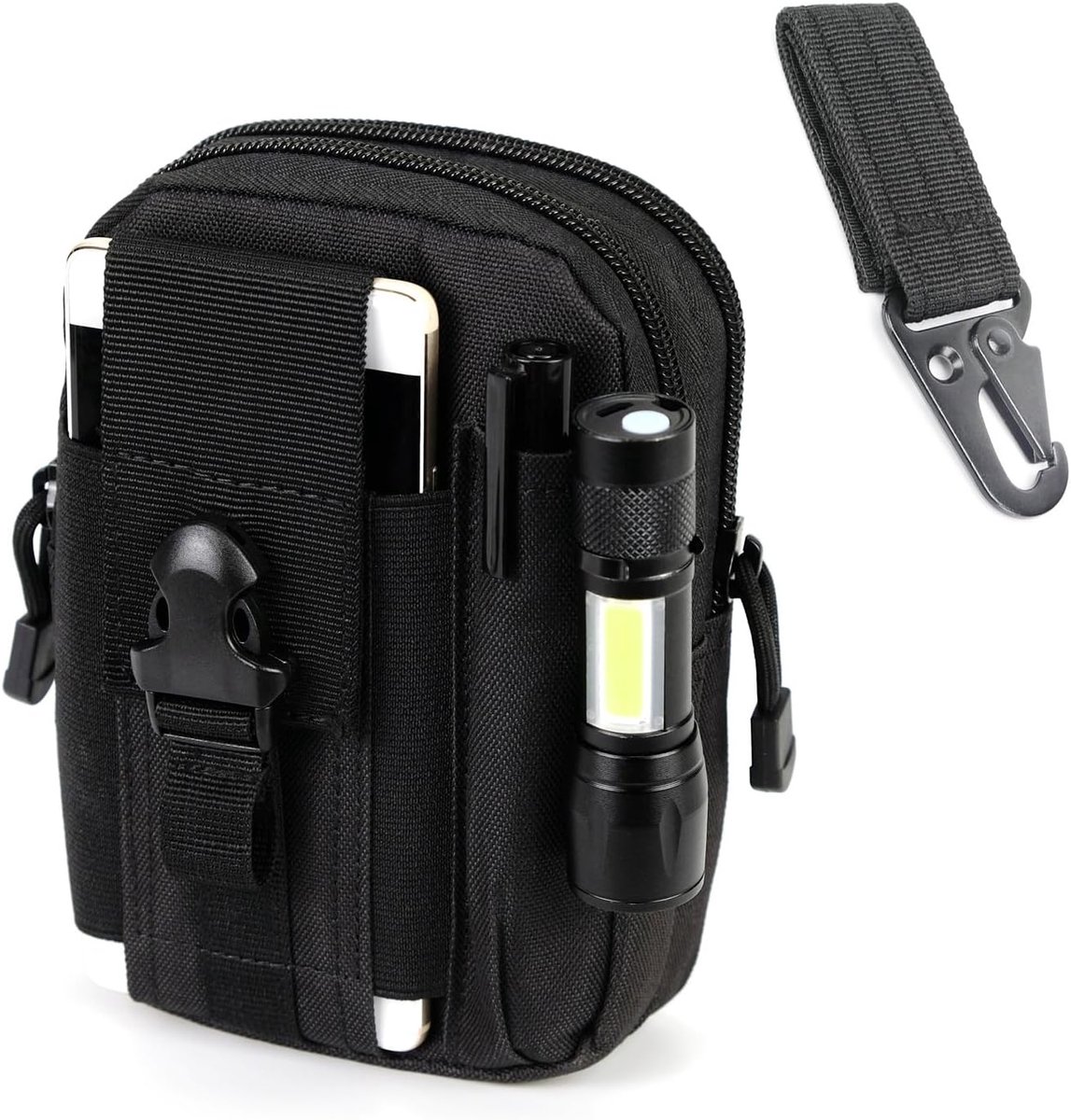 Tactische Heuptas - 600D Waterdicht Oxford - Met Draagclip en Carabiner - Ideaal voor Smartphones - ShopVlot