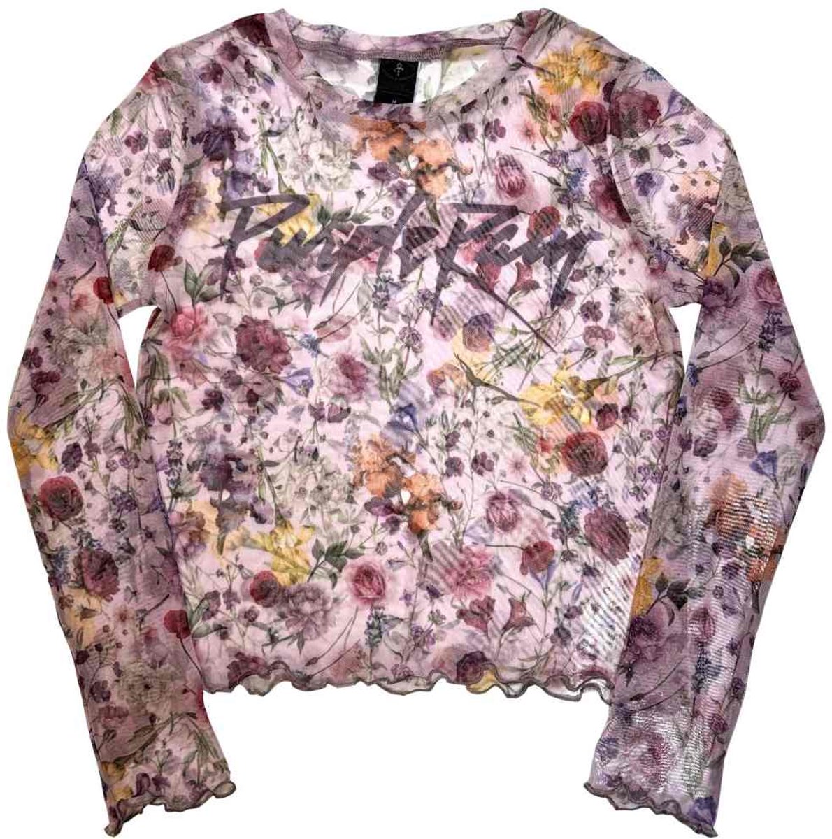 Prince - Purple Rain Logo Floral Crop top - M - Roze