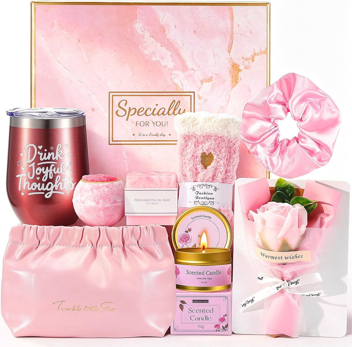 Verjaardagscadeaus voor vrouwen - zelfzorgpakket - luxe spabadset - ontspanning voor haar - ShopVlot