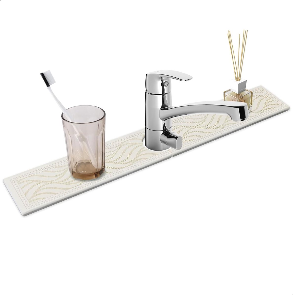 Afvoer Mat 60x10cm - Diatomiet - Vochtabsorberend - Voor Keuken en Badkamer - ShopVlot