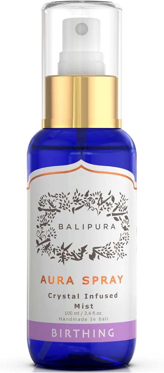 Aura spray 100ml - met helende kristallen - biologische lavendel en vanille - bevorderd zelfvertrouwen - ShopVlot