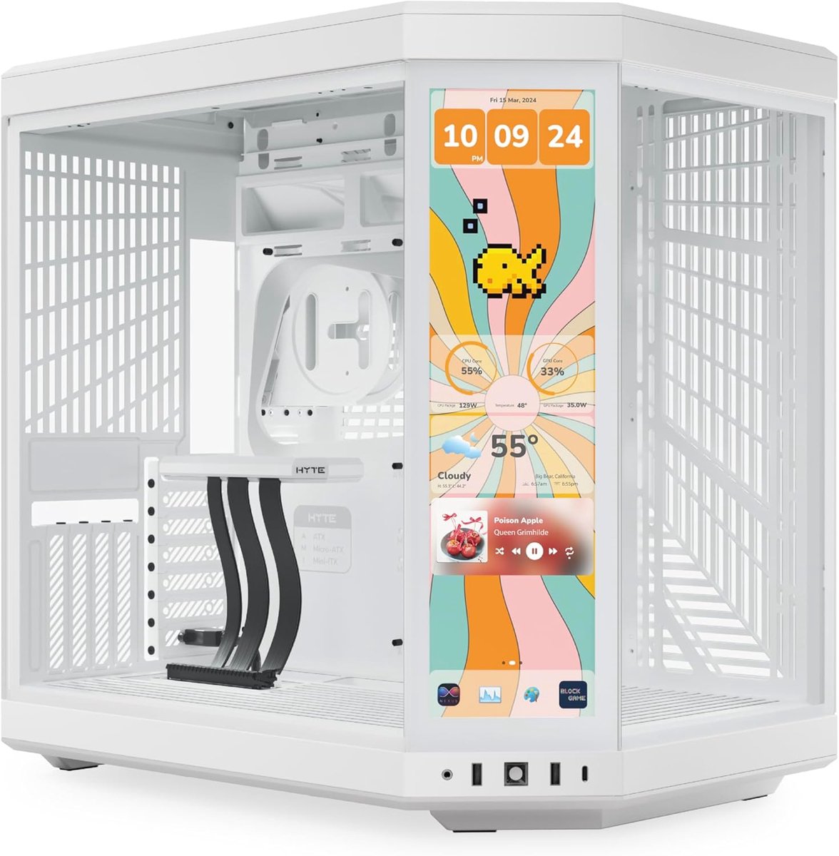 ATX mid tower behuizing - 14.9 inch LCD touchscreen - moderne uitstraling - interactieve bediening - ShopVlot