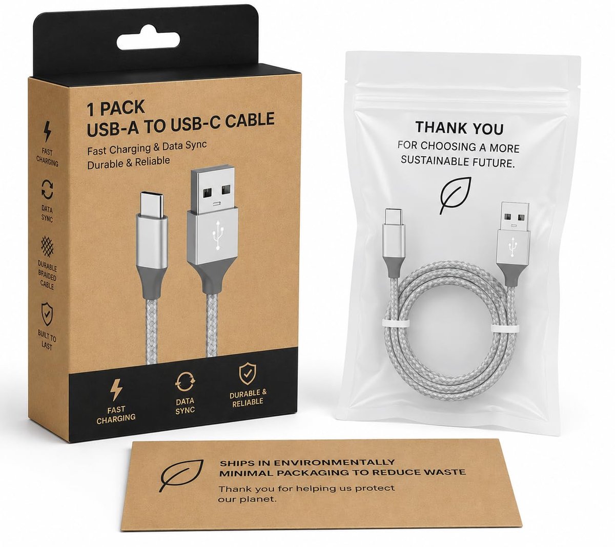 Oplaadkabel USB-A naar USB-C - Compatibel met iPhone 16, 15 Pro Max - Voor Apple CarPlay in auto - ShopVlot