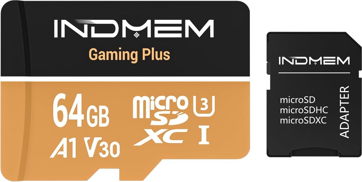 micro SD kaart 64GB - hoge snelheid - 90MB/s lezen - ideaal voor 4K video-opnames - ShopVlot