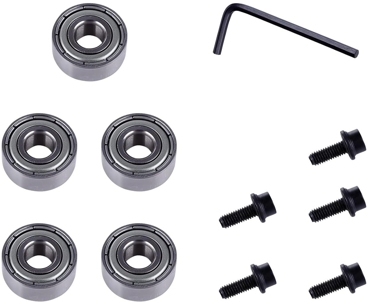 5-delige reserve lagerset voor freespunten 4,5 mm - staal - bovenste lagers - ideaal voor reparatie - ShopVlot