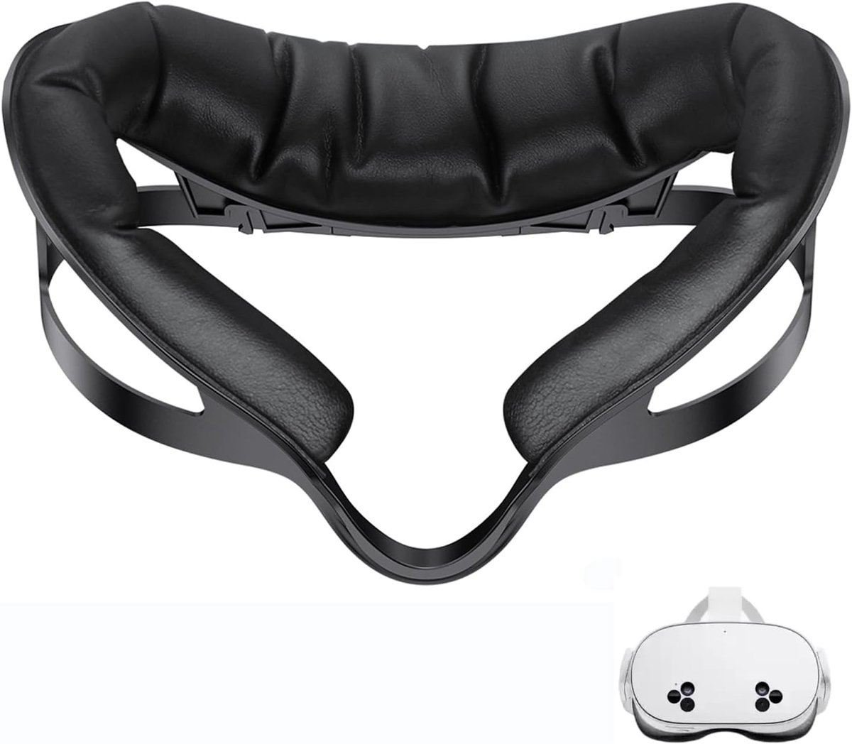 VR Face Pad Cover - Open Design - Zacht PU Leer - Houdt Fysieke Ruimte In Zicht - ShopVlot