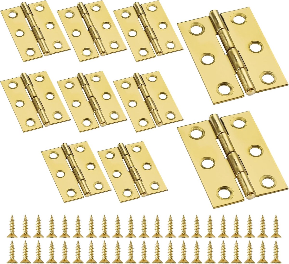 Deurklinken 10 stuks - Goud - RVS 304 - Voor houten deuren en kasten - ShopVlot