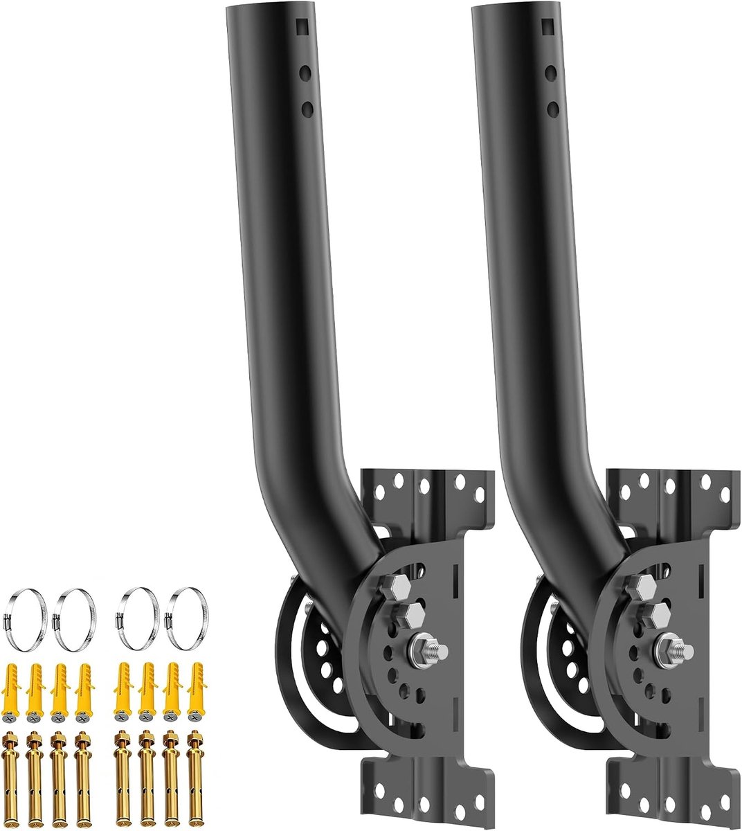Universele houder voor mast- en wandmontage 3,5 cm diameter - heavy-duty - flexibele installatie - ShopVlot