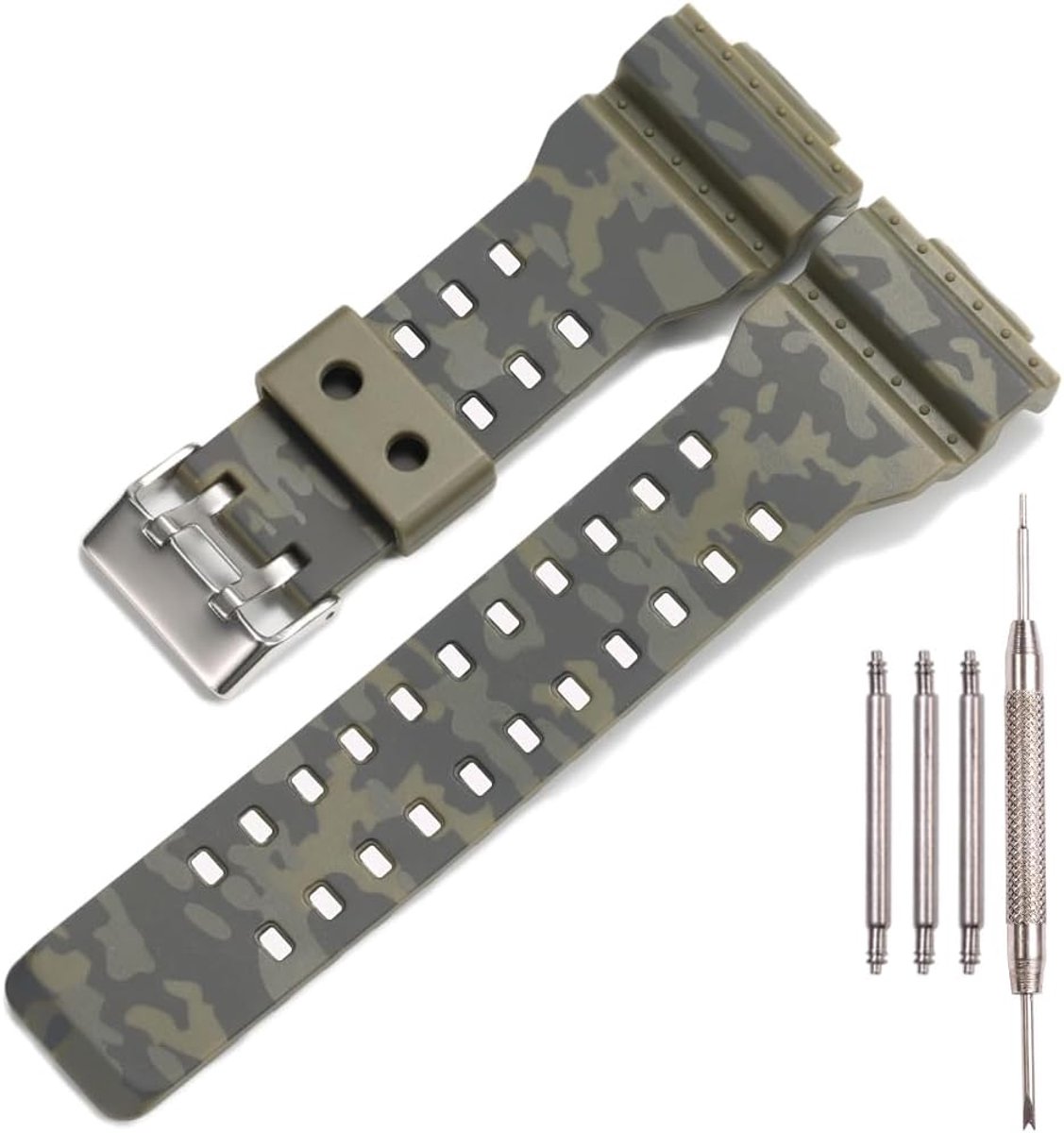Resin vervangbanden voor Casio G-Shock - compatibel met GA100 GA-120 - duurzaam materiaal - eenvoudig te vervangen - ShopVlot