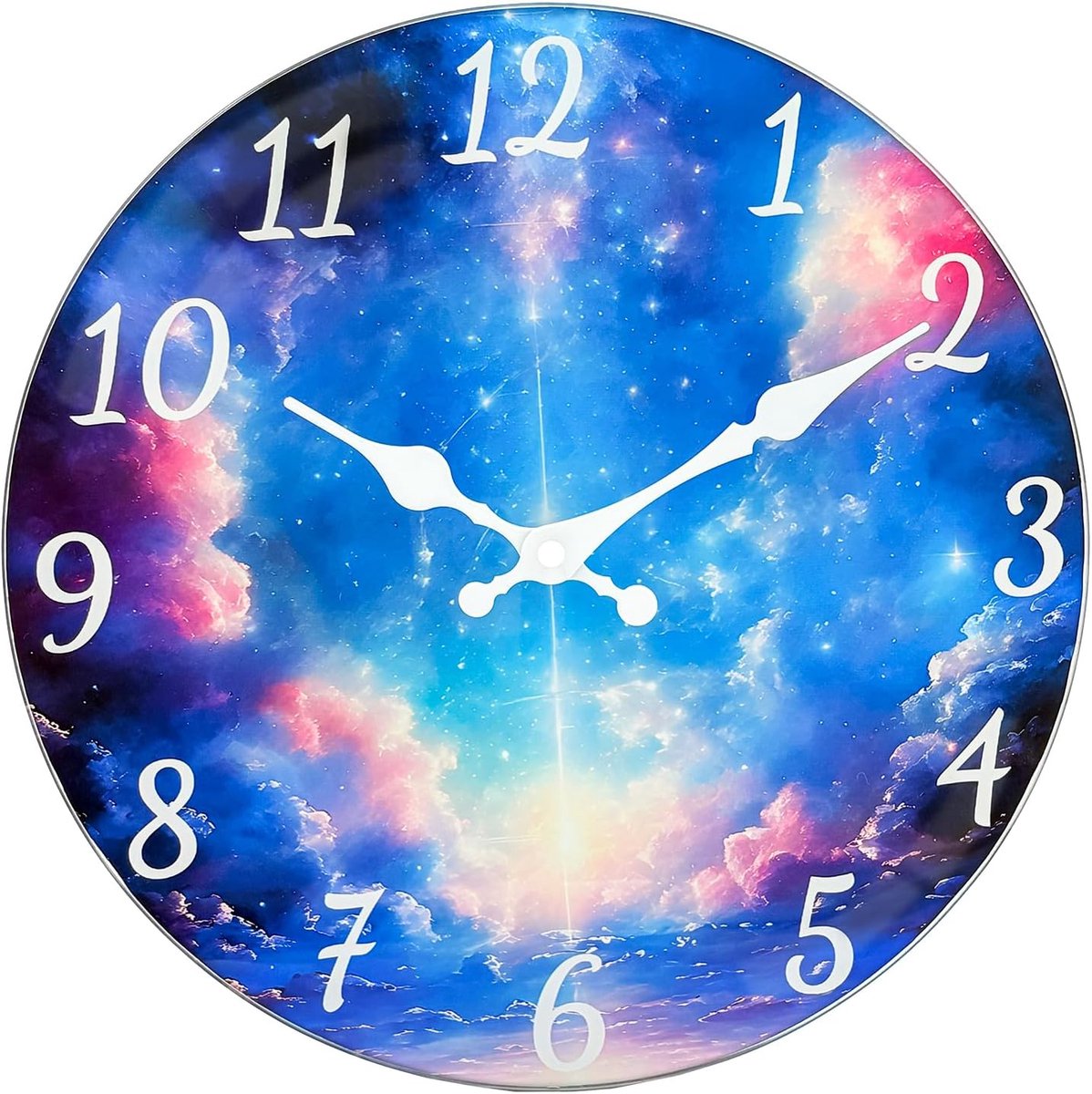 Wandklok 30 cm - glazen design - geen tikkend geluid - perfect voor woonkamer - ShopVlot