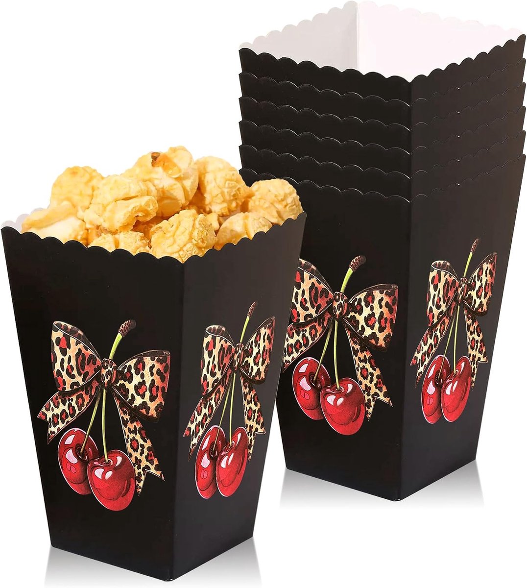 Feestdozen parden print - kers kleur - met handvatten - voor jungle safari verjaardag - ShopVlot