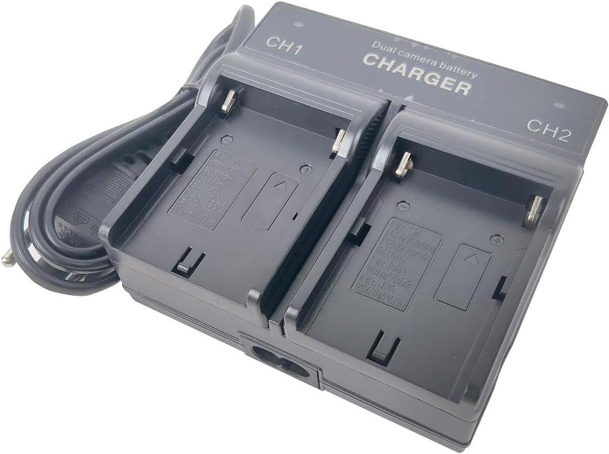 Dual Channel Acculader - Geschikt voor Sony NP-F330 NP-F550 NP-F970 - Snelle oplader voor camera accu's - ShopVlot