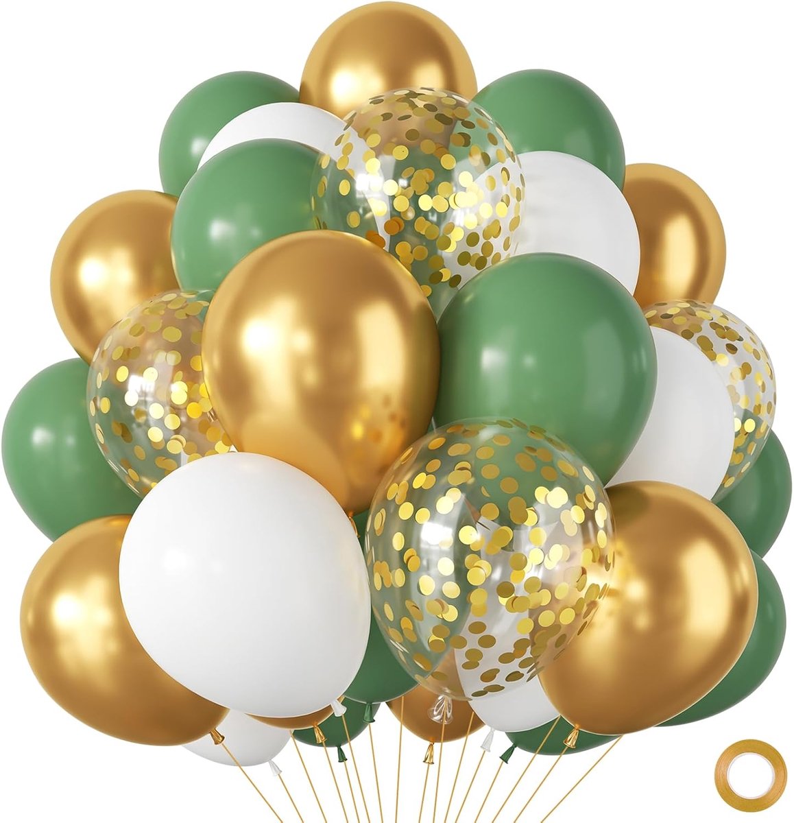Boeket met gouden en groene bonen - 100 stuks - decoratief - perfect voor creatief bloemwerk - ShopVlot