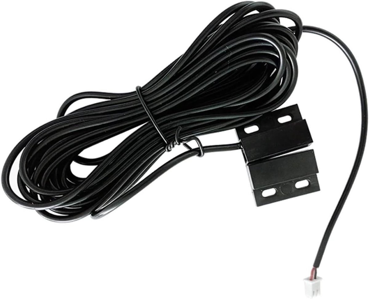 Deur Sensor Schakelaar - Magneet Contact - Garagedeur Beveiligen - 5 Meter Draad - 29x19x7MM - Zwart
