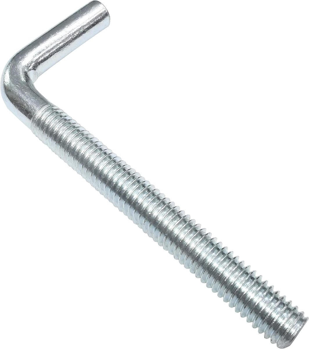 L-vormige schroefhaken M4 x 40 mm - Set van 20 metalen haken - Voor muurbevestiging - SnelShoppen