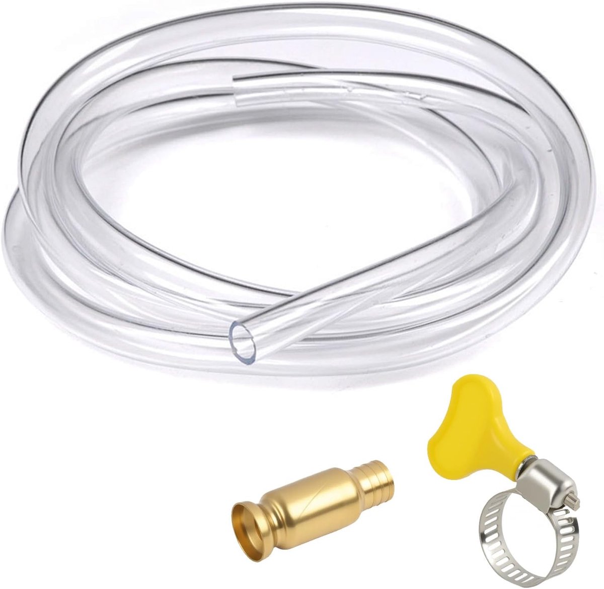 Pomp slang met koperpomp - 1,5 m zelfaanzuigende PVC slang - 13,5 L/min - ideaal voor brandstof en water - SnelShoppen