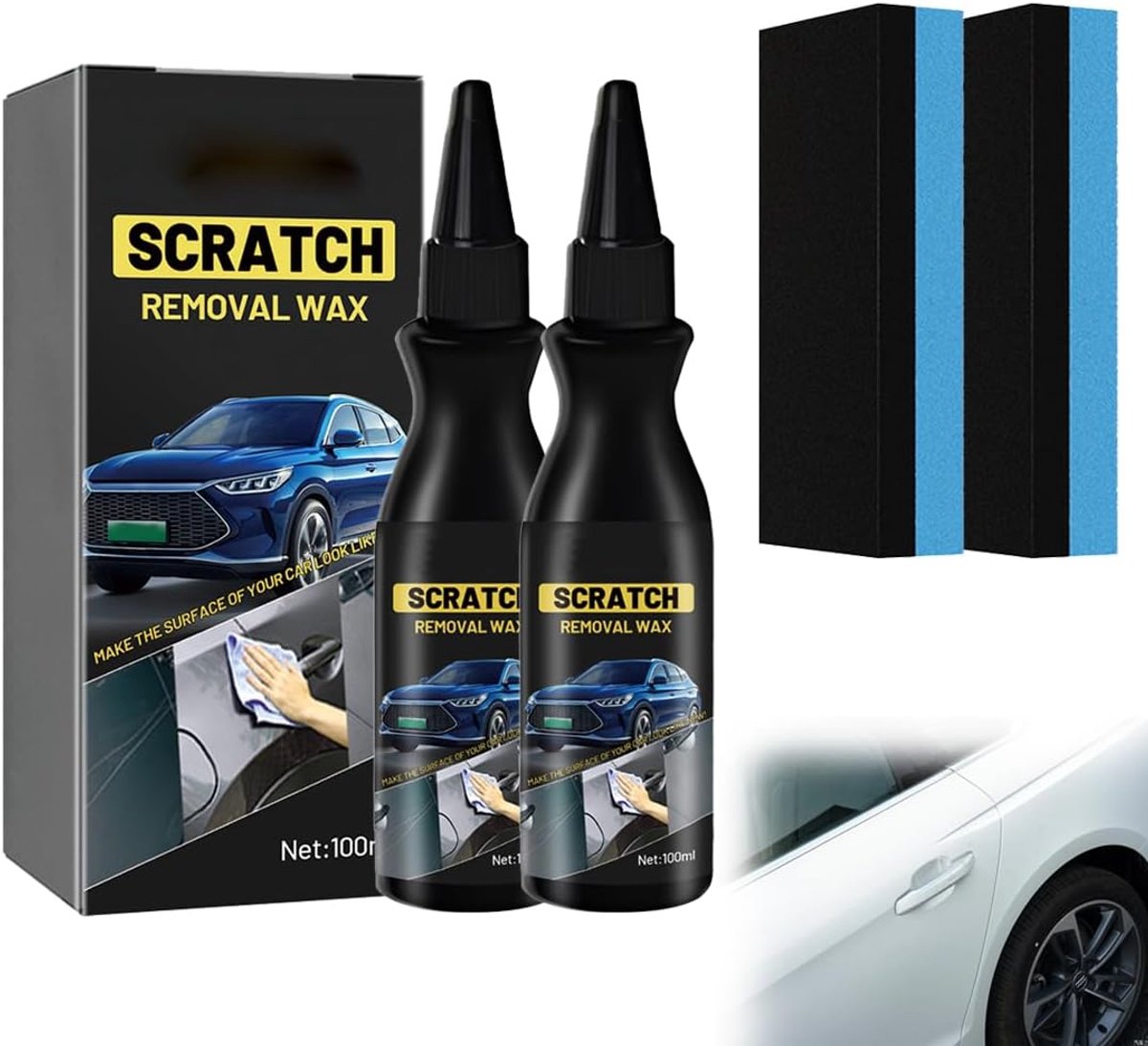 Krassenherstelset - 2 delige set - Geavanceerde coating - Snelle zelfreparatie - SnelShoppen