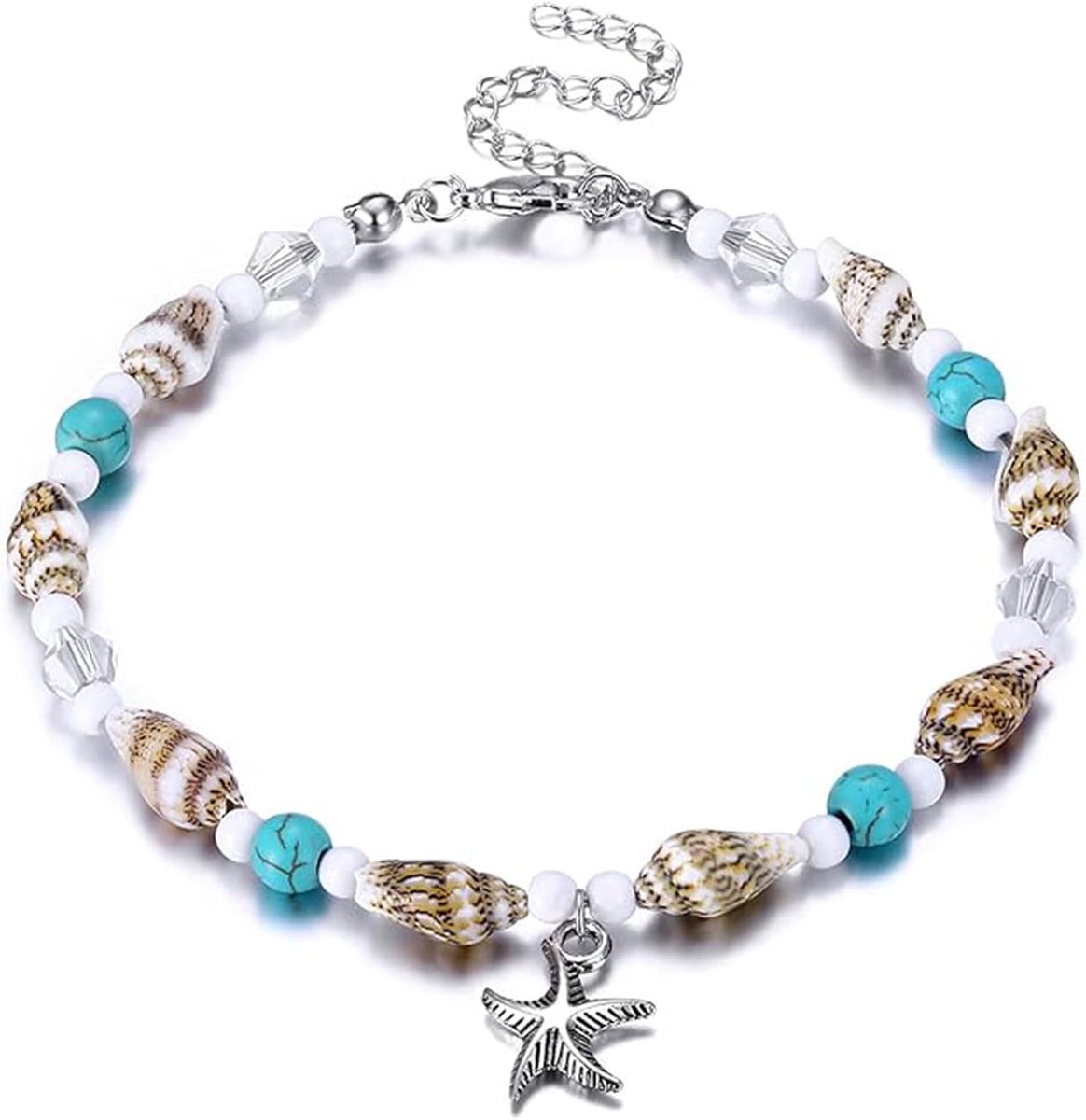 Anklet voor vrouwen - Puka schelpen - Handgemaakt boho stijl - Perfect voor de zomer - SnelShoppen