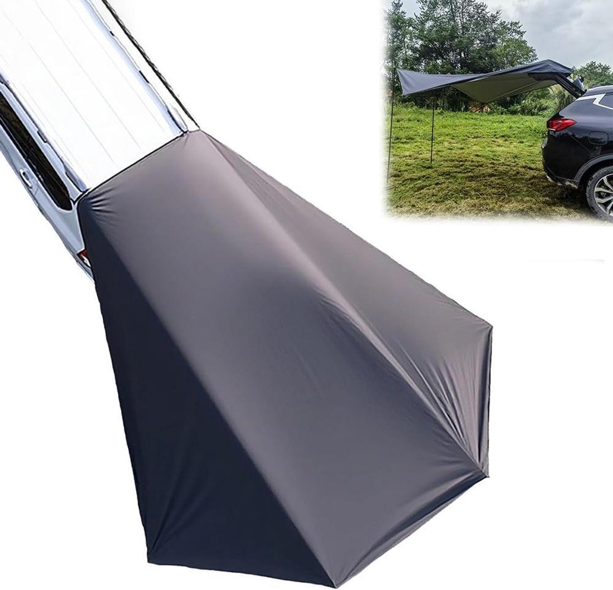 Autotent - Auto luifel - Kamperen met auto - Waterdichte Oxford stof - Universeel - Grijs