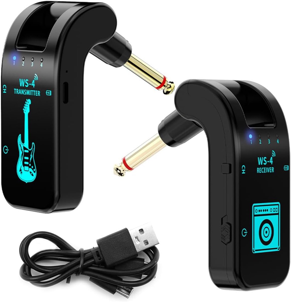 Guitar Wireless Transceiver - 2.4G Digitale Geluidsoverdracht - 10 Uur Batterijduur - Geschikt voor Optredens - SnelShoppen