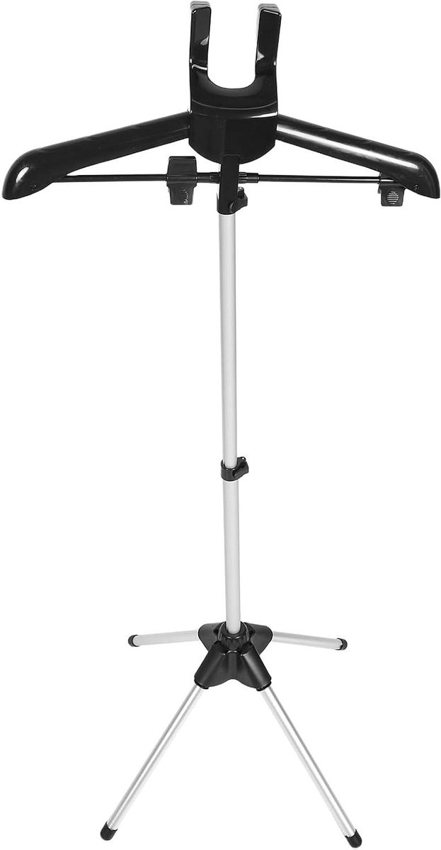 Kledingstomer Standaard - Stoomrek Kledinghanger - Kreukvrije Kleding Maken - Verstelbare Hoogte - 160 cm - Zwart