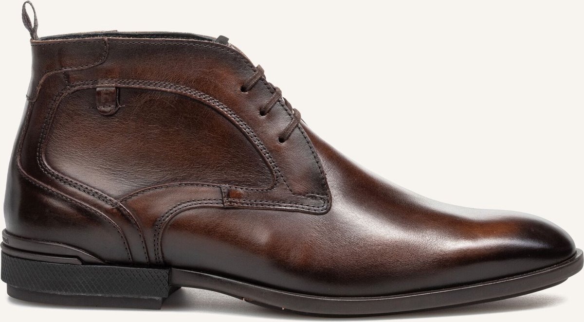 Floris van Bommel - DE HAKKER 01.01 - Nette herenschoenenBusiness half-hoog - Kleur: Bruin - Maat: 42.5