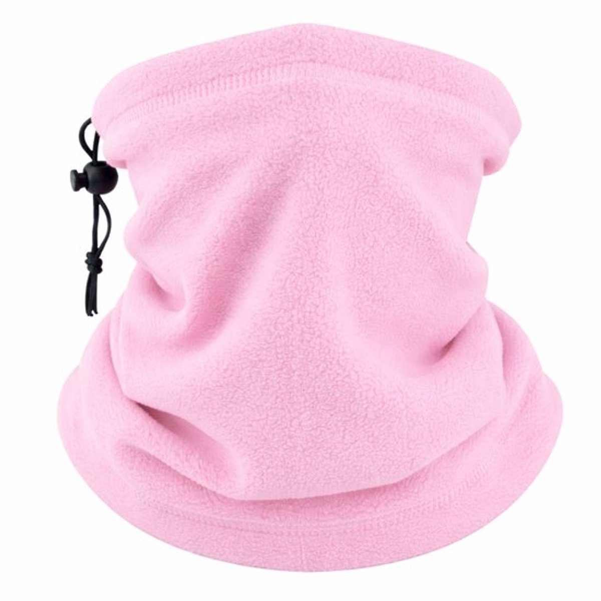 Nekwarmer fleece - Bandana - Balaclava - Col sjaal - Windvanger - Buff gezichtsmasker - Neck gaiter - Motor sjaal - Lichtroze - Fleece - Jonyx