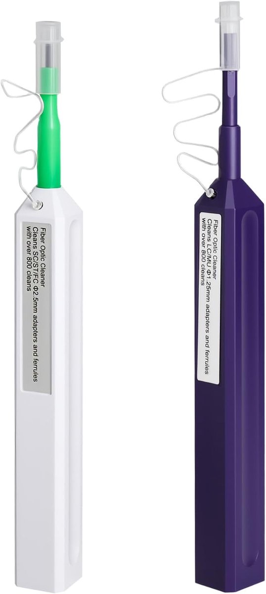 glasvezelstiften 1,25 mm en 2,5 mm - contactreiniger - efficiënt reinigen - voorkomt signaalverlies - SnelShoppen