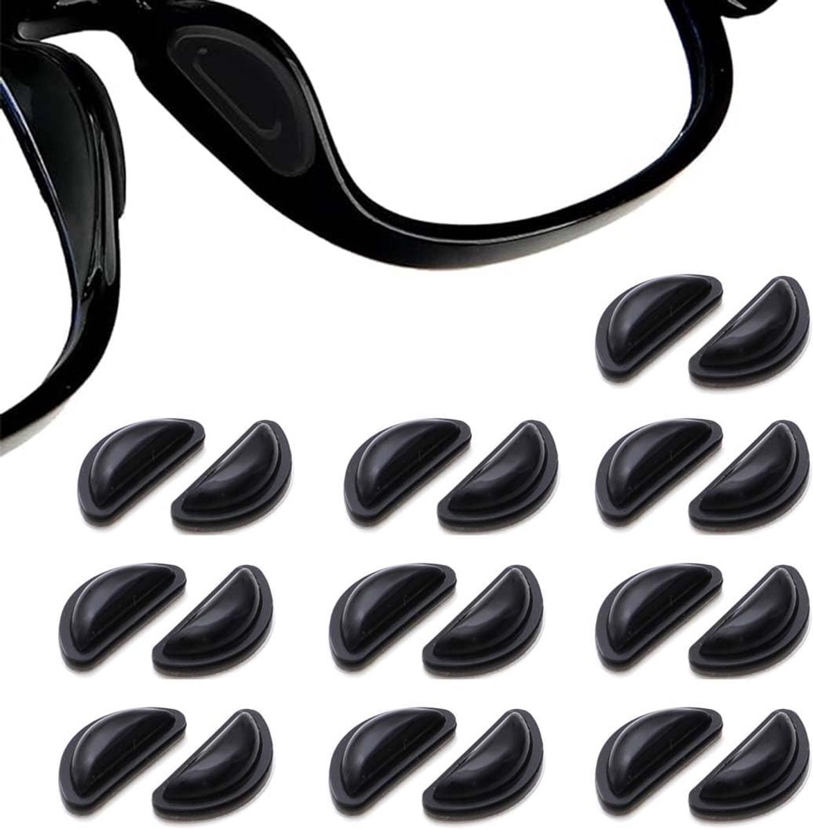 Oogglas neuspads silicone 14.5mm - non-slip - comfortabele pasvorm - perfect voor brillen - SnelShoppen