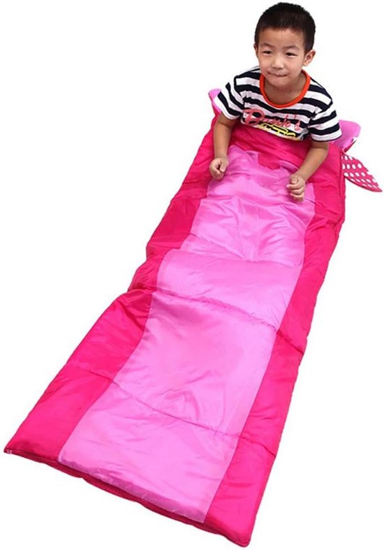 Kinder Slaapzak - Slaapzak Kinderen - Kamperen en Buiten - Met Hoedontwerp - 180x60 cm - Blauw van Kinder — afbeelding 5