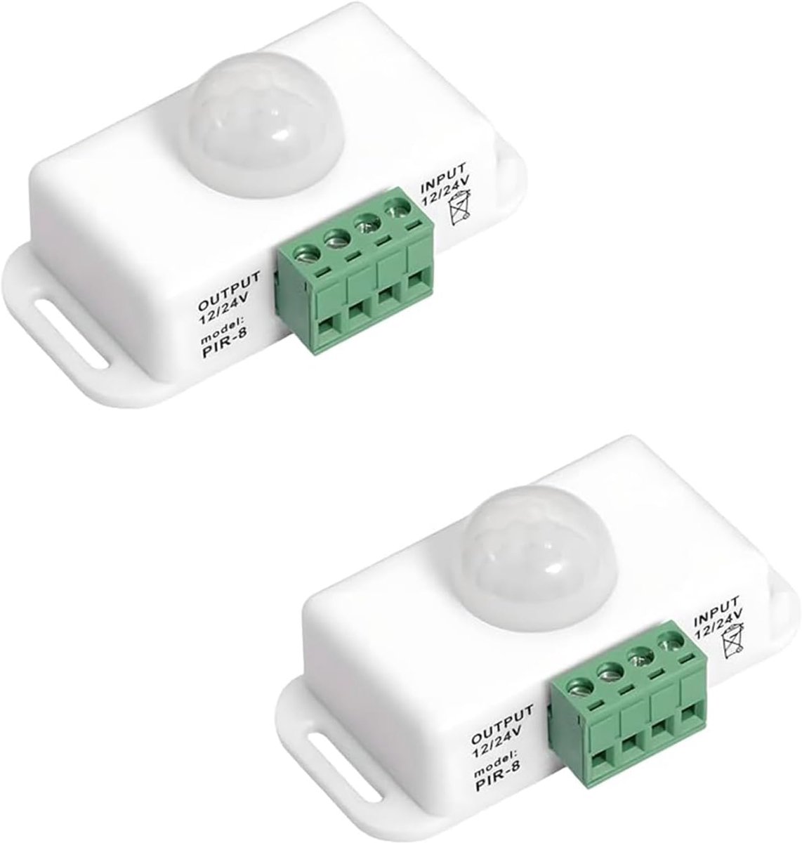 PIR bewegingssensor schakelaar 12V-24V - 2 stuks - infrarood LED controller - automatische verlichting bij beweging - SnelShoppen