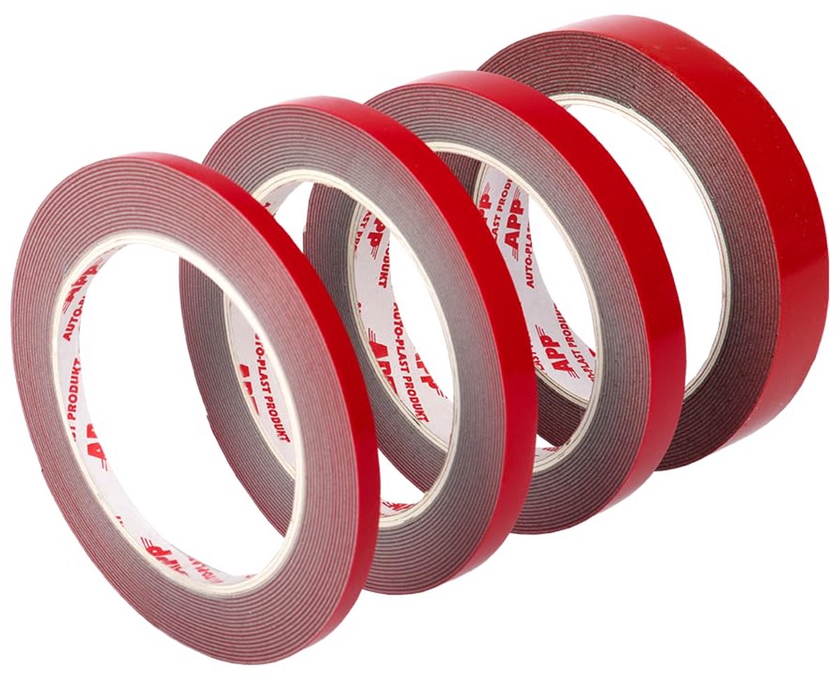 Dubbelzijdige tape 10m - Acryl, Rood - Extra sterk, Waterdicht - Ideaal voor diverse oppervlakken - SnelShoppen